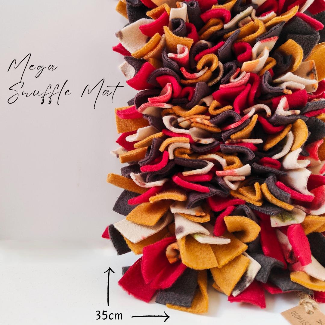 Mega Snuffle mat with dimensions (35cm x 35cm) on a white background